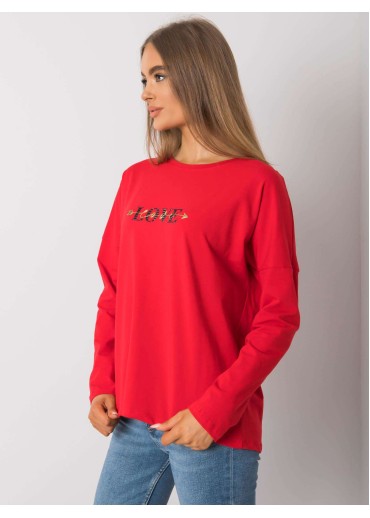 Červené tričko s potlačou