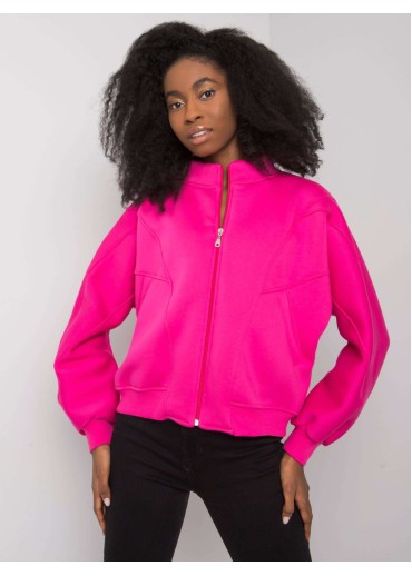 Fuchsiovo ružová dámska mikina