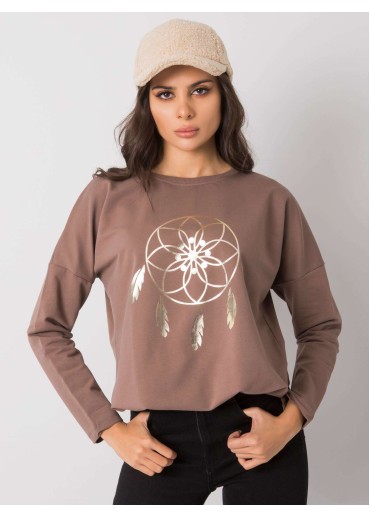 Hnedé tričko s dlhým rukávom