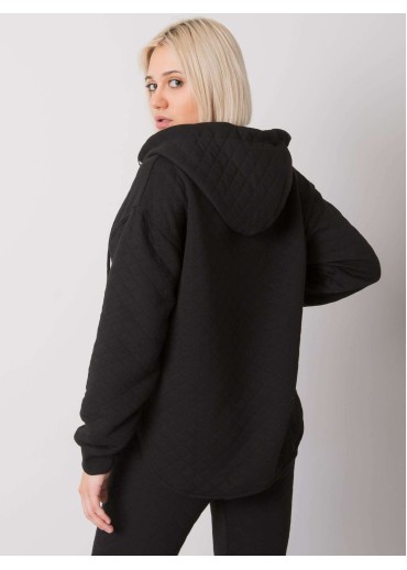 Čierna mikina s kapucňou