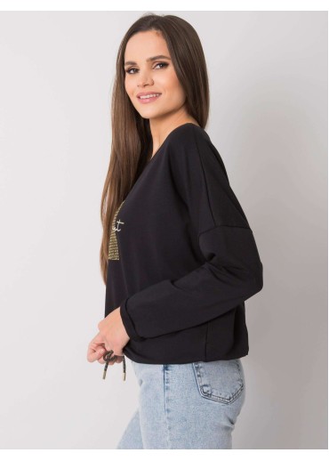 Čierne tričko s dlhým rukávom