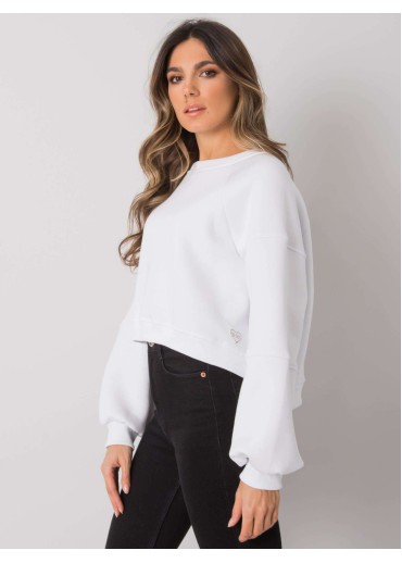 Biela crop top mikina