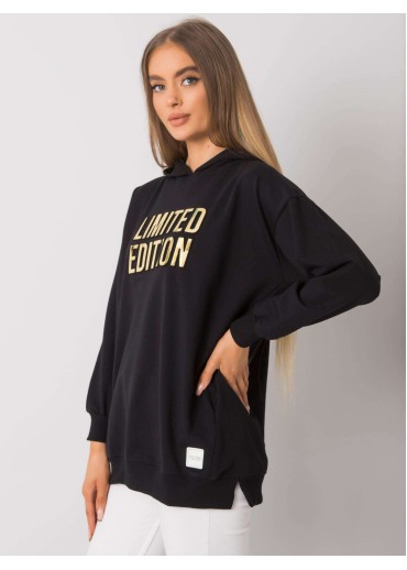 Čierna mikina s kapucňou