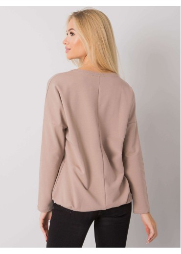 Béžovo hnedé tričko s dlhým rukávom