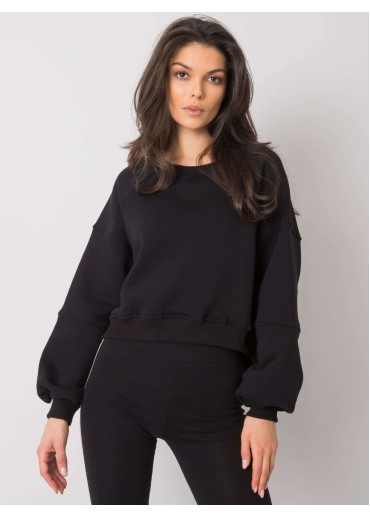 Čierna crop top mikina