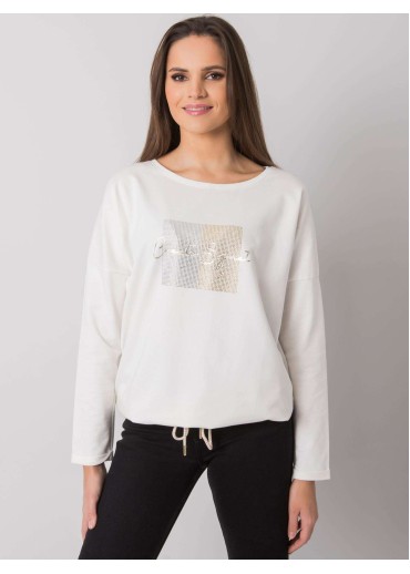 Smotanovo biele tričko s dlhým rukávom