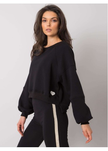 Čierna crop top mikina