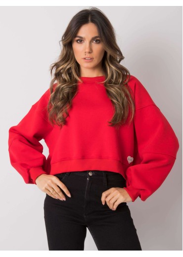 Červená crop top mikina