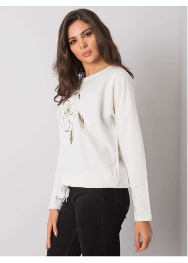 Smotanovo biele tričko s dlhým rukávom