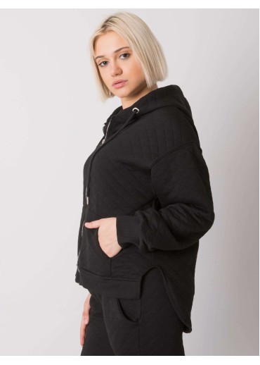 Čierna mikina s kapucňou