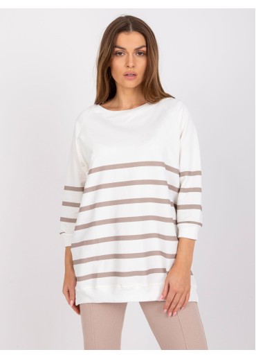 Smotanovo biela dámska mikina