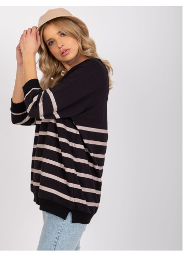 Čierna dámska mikina