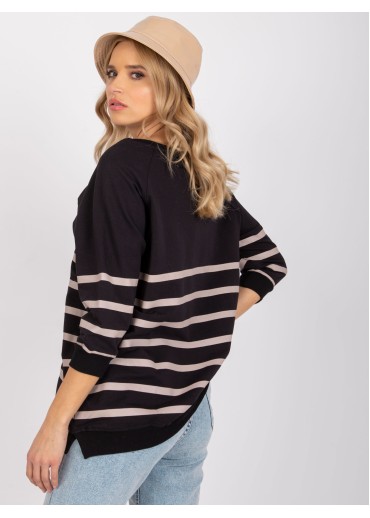 Čierna dámska mikina