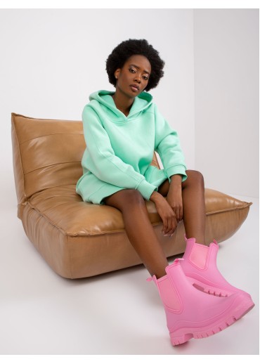 Mätovo zelená mikinová tunika