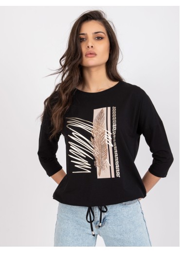 Čierne elegantné tričko