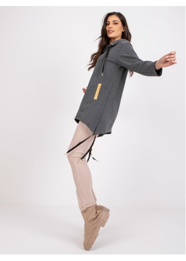 Tmavosivá asymetrická mikina