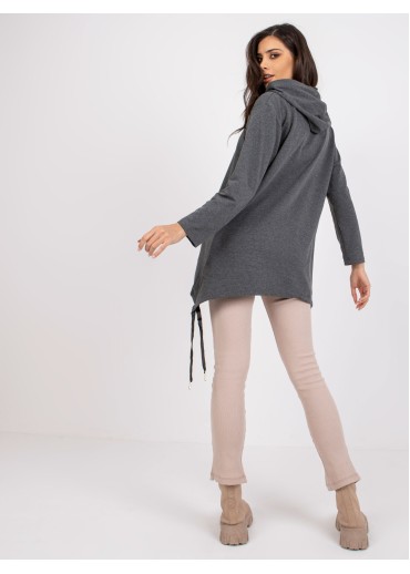 Tmavosivá asymetrická mikina