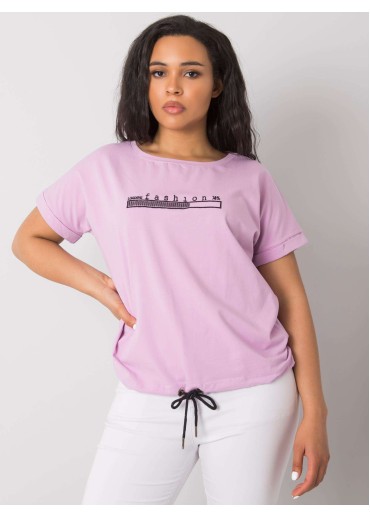 Fialové one size tričko s výšivkou