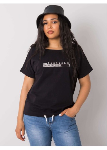 Čierne one size tričko s výšivkou