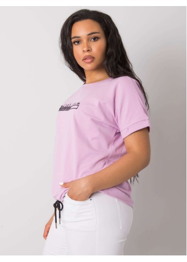 Fialové one size tričko s výšivkou