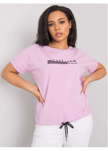 Fialové one size tričko s výšivkou