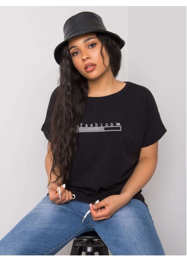 Čierne one size tričko s výšivkou