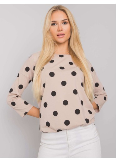 Béžovo hnedé bavlnené tričko