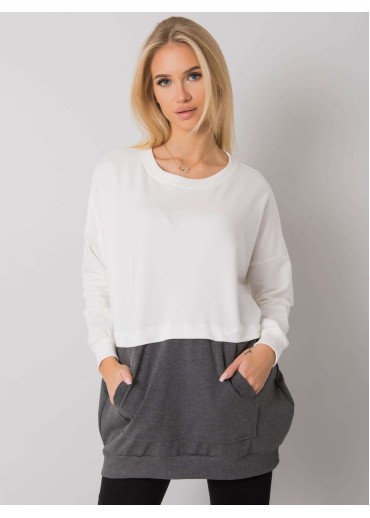 Tmavosivá predlžená mikina