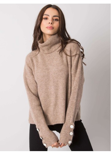 Béžovo hnedý dámsky sveter