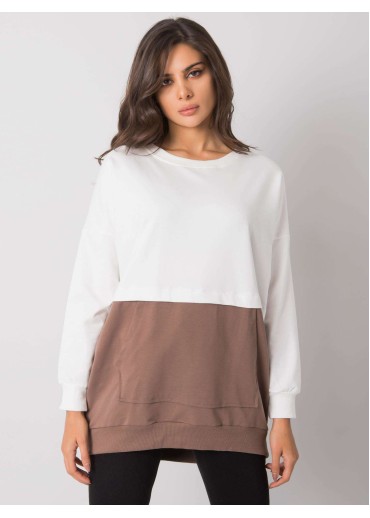 Hnedá predlžená mikina