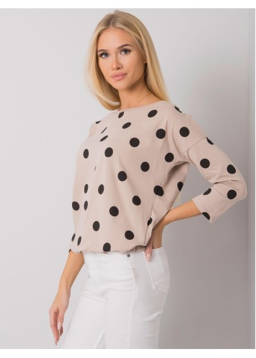 Béžovo hnedé bavlnené tričko