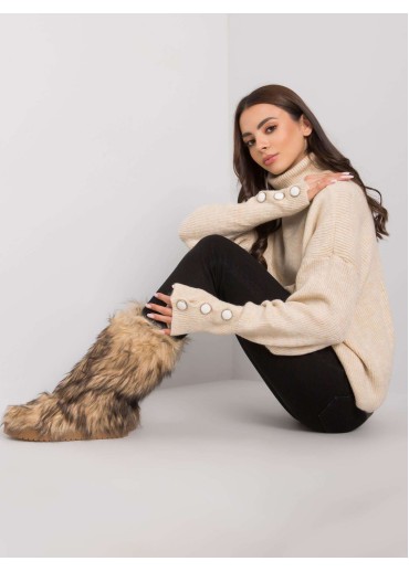 Béžovo hnedý dámsky sveter