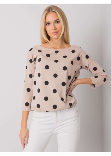 Béžovo hnedé bavlnené tričko