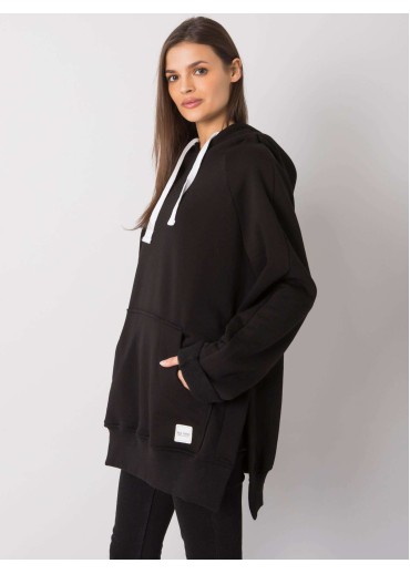 Čierna mikina s kapucňou