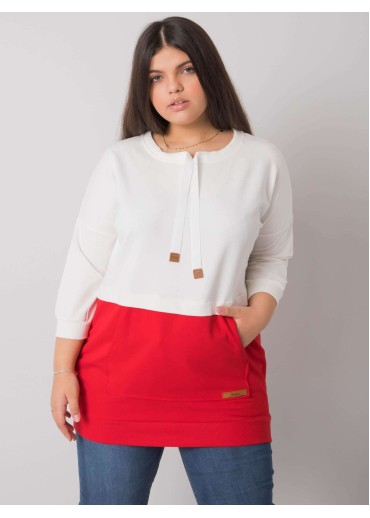 Červená bavlnená tunika