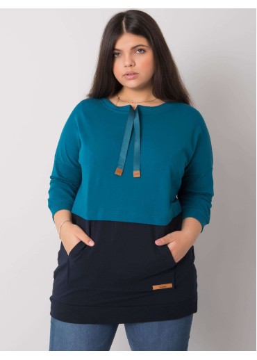 Modrá bavlnená tunika