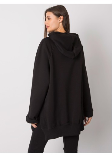 Čierna mikina s kapucňou