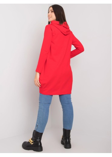 Červená tunika s kapucňou