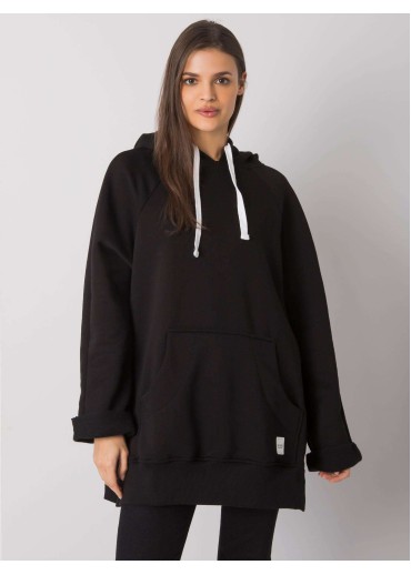 Čierna mikina s kapucňou