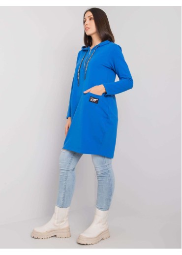 Modrá tunika s kapucňou
