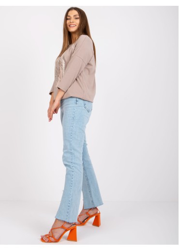 Béžovo hnedé elegantné tričko