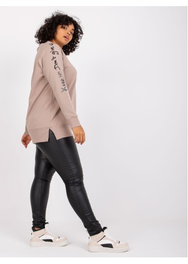 Béžovo hnedá one size tunika