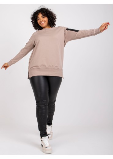 Béžovo hnedá one size tunika