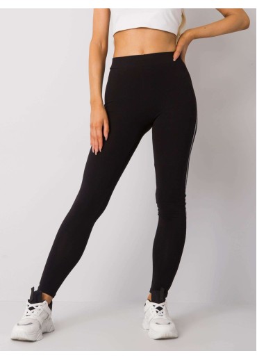 Čierne legíny s lampasmi