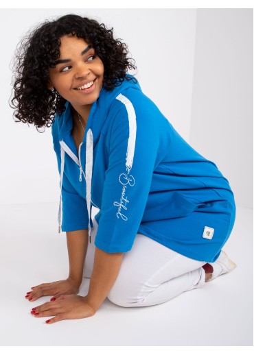 Modrá mikina na zips