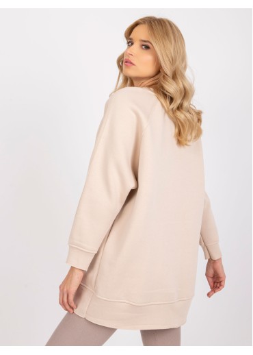 Béžovo hnedá oversize mikina