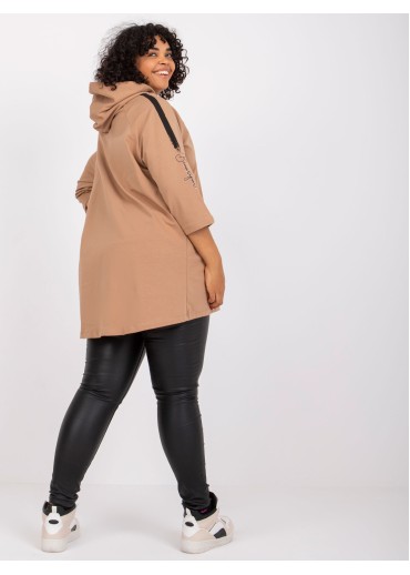 Hnedá mikina na zips