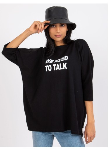 Čierne oversize tričko