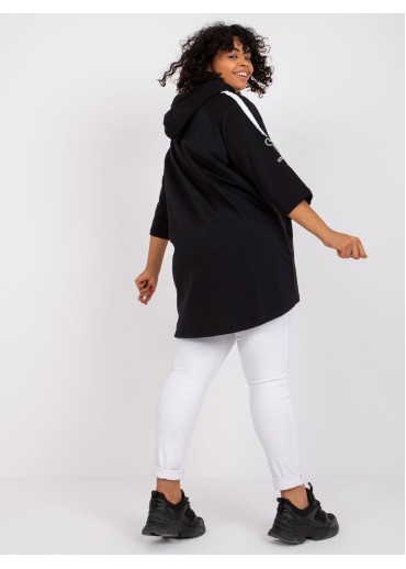 Čierna mikina na zips