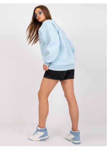 Svetlomodrá basic mikina